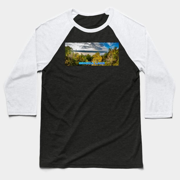 Seneca Lake Finger Lakes New York Baseball T-Shirt by Gestalt Imagery